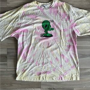 Alien Graphic Tie-Dye T-Shirt